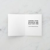 Fietser Kerstmis Vakantie Kaarten (Binnen)