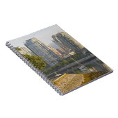 Fietser langs het Seawall Trail in het centrum Notitieboek (Rechterzijde)