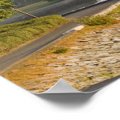 Fietser langs het Seawall Trail in het centrum Poster (Hoek)