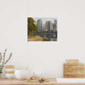 Fietser langs het Seawall Trail in het centrum Poster (Keuken)