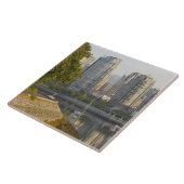 Fietser langs het Seawall Trail in het centrum Tegeltje (Zijkant)