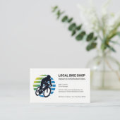 Fietser Logo | Fietsenwinkel Afsprakenkaartje (Staand voorkant)