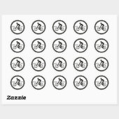 Fietser Logo Ronde Sticker (Vel)