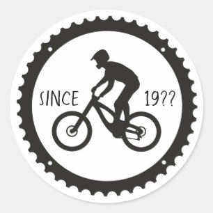 Fietser Logo Ronde Sticker
