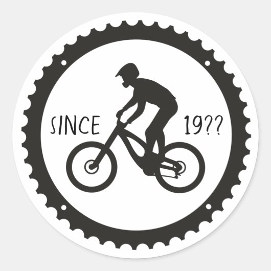 Fietser Logo Ronde Sticker (Voorkant)