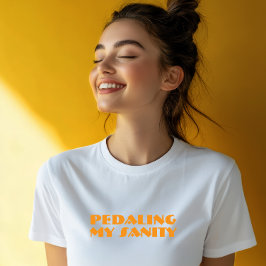 Fietser meisje ironie oranje Tri-Blend shirt