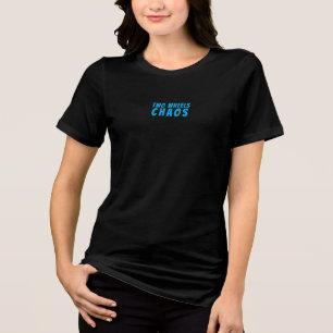 Fietser meisje ironie turquoise Tri-Blend shirt