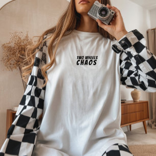 Fietser meisje ironie zwart Tri-Blend shirt