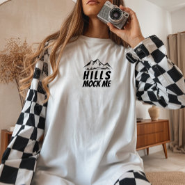 Fietser meisje ironie zwarte berg Tri-Blend shirt