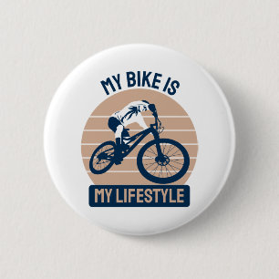 Fietser - Mijn fiets is mijn levensstijl Ronde Button 5,7 Cm