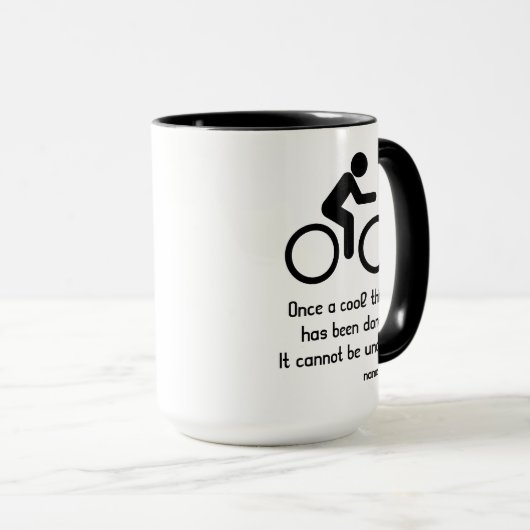 Fietser Moderne Chic Fiets Grappig Cool Ding Naam Mok (Voorkant rechts)