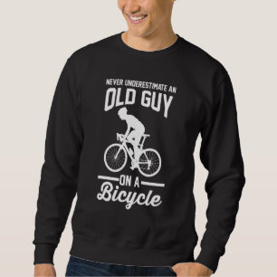 Fietser Nooit een oude man op een omafiets ondersc Trui
