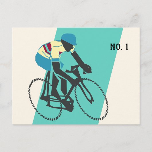 Fietser nr. 3 briefkaart (Voorkant)