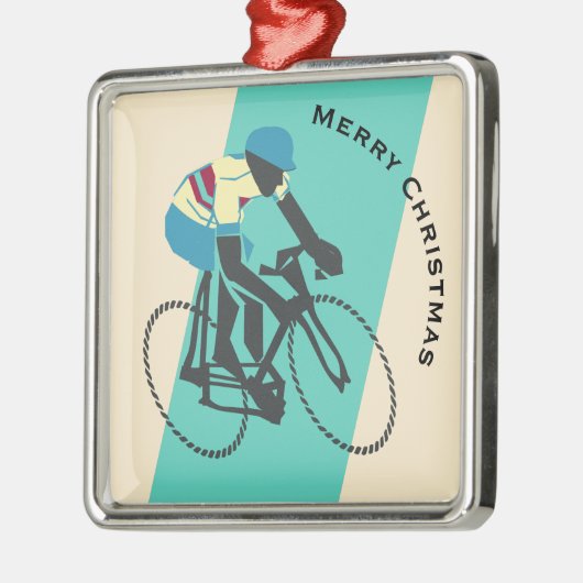 Fietser nr. 3 metalen ornament (Links)