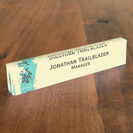 Fietser nr. 3 naambordje (Zijkant)