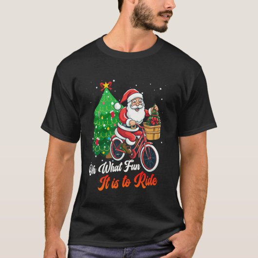 Fietser OH WAT EEN PLEZIER OM GRAPPIG TE FIETSEN T-shirt (Voorkant)