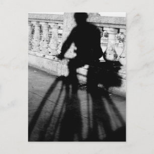 Fietser op Burnside Brug, Portland, Oregon Briefkaart