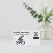 Fietser op de fiets | QR-Visitekaartje Visitekaartje (Staand voorkant)