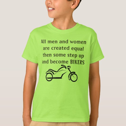 fietser op shirt. t-shirt (Voorkant)