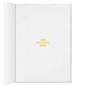 Fietser op zijn fiets verticaal wenskaart (Binnen (Rechts))