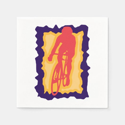 Fietser Papieren servetten (Voorkant)