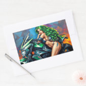 fietser rechthoekige sticker (Envelop)