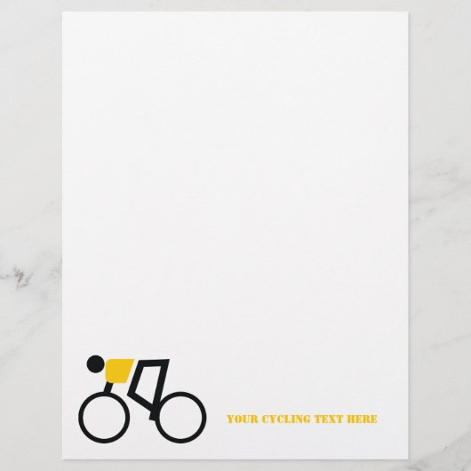 Fietser rijden op zijn fiets custom flyer (Voorkant)