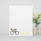 Fietser rijden op zijn fiets custom flyer (Staand voorkant)