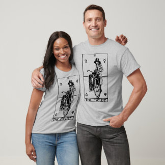 Fietser Tarotkaart Vintage Fietillustratie T-shirt