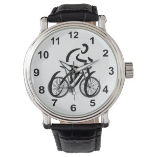Fietser thema fiets ontwerp horloge