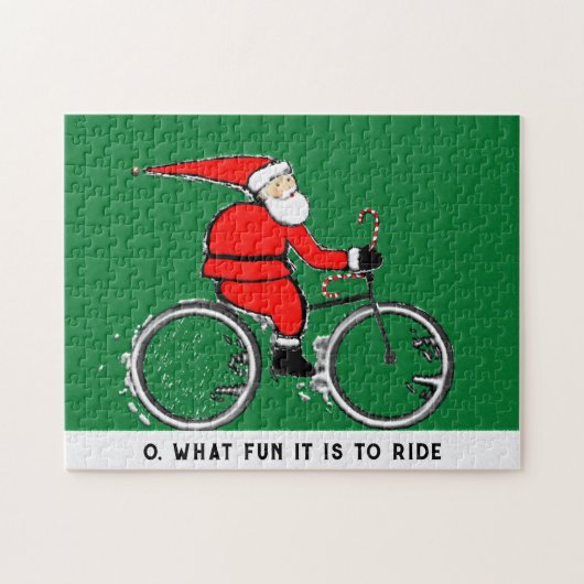 Fietser Vakantie Geschenk Legpuzzel (Horizontaal)