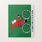 Fietser Vakantie Geschenk Legpuzzel (Verticaal)