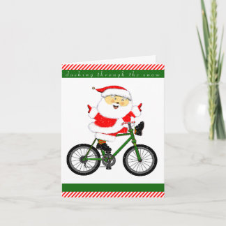 Fietser vakantiekaarten feestdagen kaart