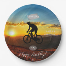 Fietser Verjaardagsfeestbord HAMbyWG
