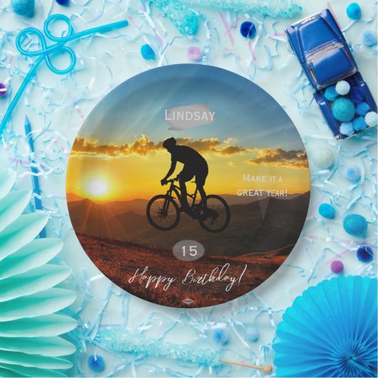 Fietser Verjaardagsfeestje Bord HAMbyWG (Feest)