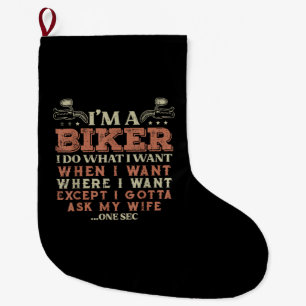 fietser wat wil grappige motorfiets motorfiets man grote kerstsok