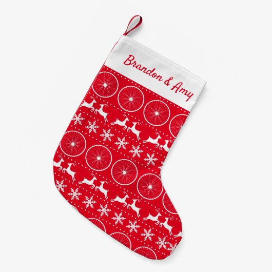 Fietser Wielen Lelijk Kersttrui Ontwerp Kleine Kerstsok (Voorkant (Hangend))