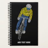 Fietser Word Art Fiets Planner (Voorkant)