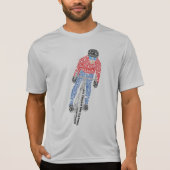 Fietser Word Art Fiets T-shirt (Voorkant)