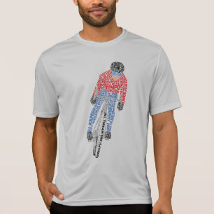 Fietser Word Art Fiets T-shirt