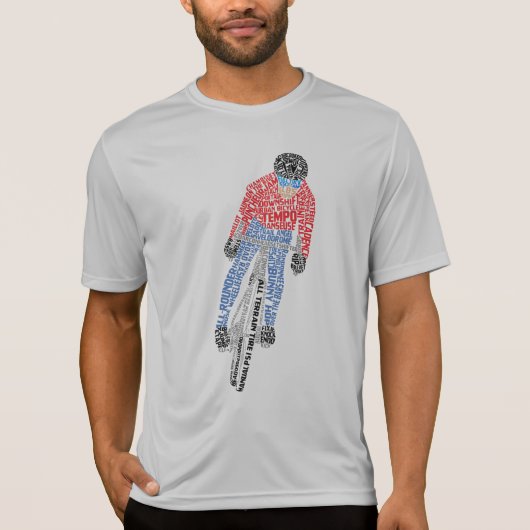 Fietser Word Art Fiets T-shirt (Voorkant)