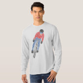 Fietser Word Art Fiets T-shirt (Voorkant volledig)