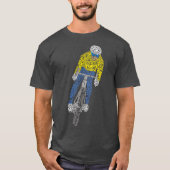 Fietser Word Art Fiets T-shirt (Voorkant)