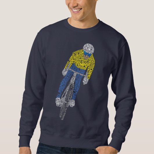 Fietser Word Art Fiets Trui (Voorkant)