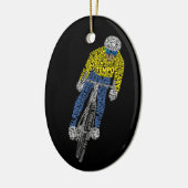 Fietser Word Art Fietsen Keramisch Ornament (Links)