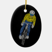 Fietser Word Art Fietsen Keramisch Ornament (Voorkant)
