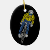 Fietser Word Art Fietsen Keramisch Ornament (Achterkant)
