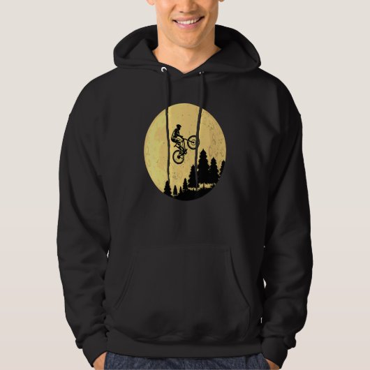 Fietserij Bicycle Biking Moon Art Riding Hoodie (Voorkant)