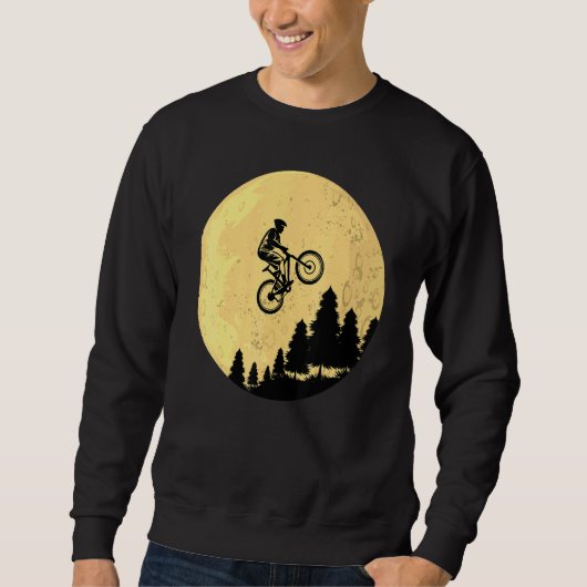 Fietserij Bicycle Biking Moon Art Riding Trui (Voorkant)
