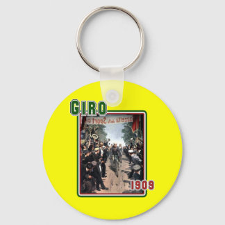 Fietserij Giro 1909 Italiaanse vlag Retro  Art Sleutelhanger